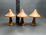 Handcrafted Wooden Mushrooms - Set of 3