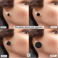 Natural wooden earrings studs example size guide for different sizes-ZAHEcreations